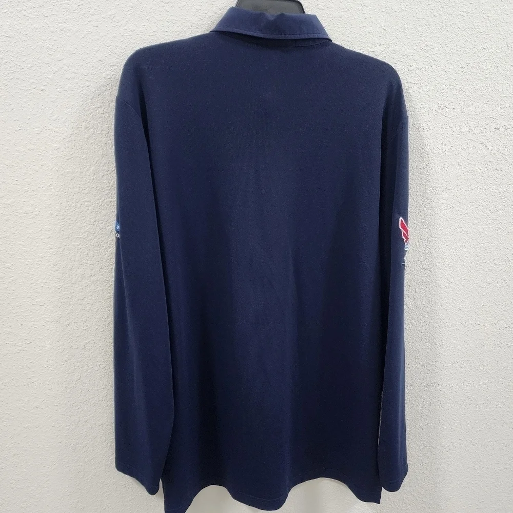 Ralph Lauren X Navy Blue Mens Polyester Elastine Polo Shirt Size L/G.